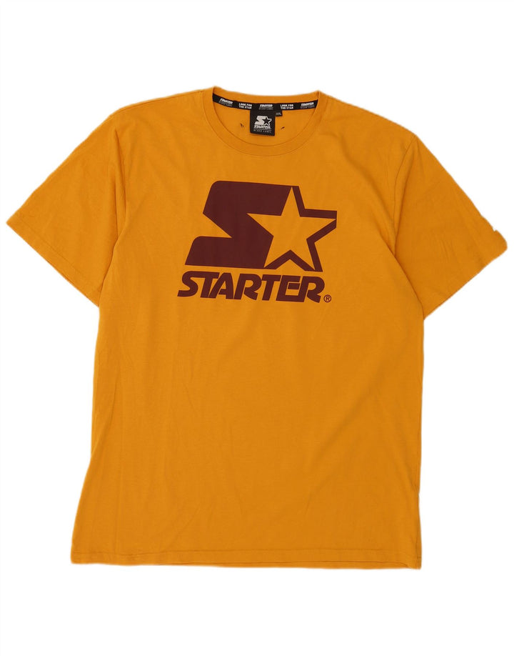 Camiseta gráfica masculina Starter Top 2XL algodão amarelo