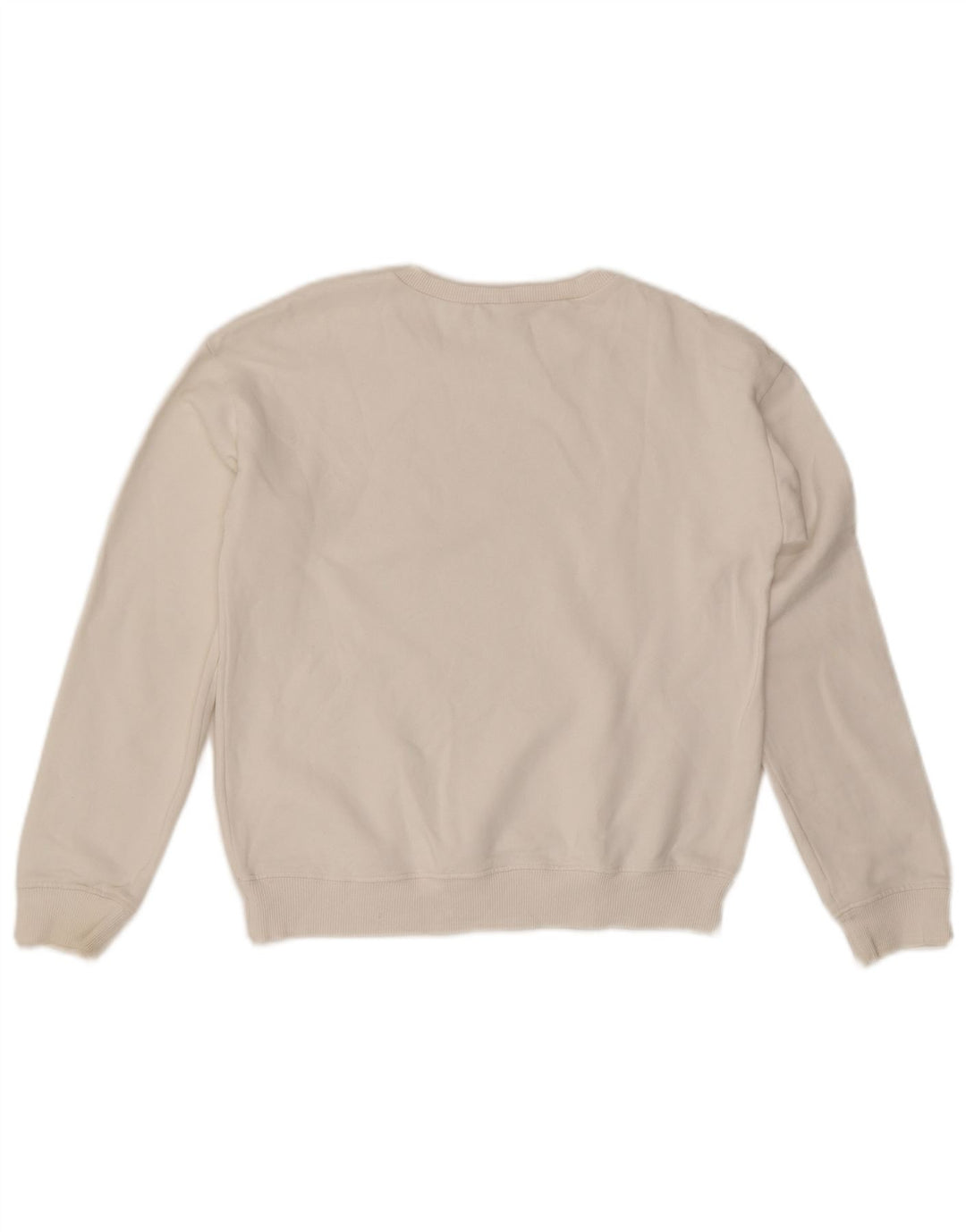 Benetton moletom gráfico feminino jumper UK 10 pequeno branco