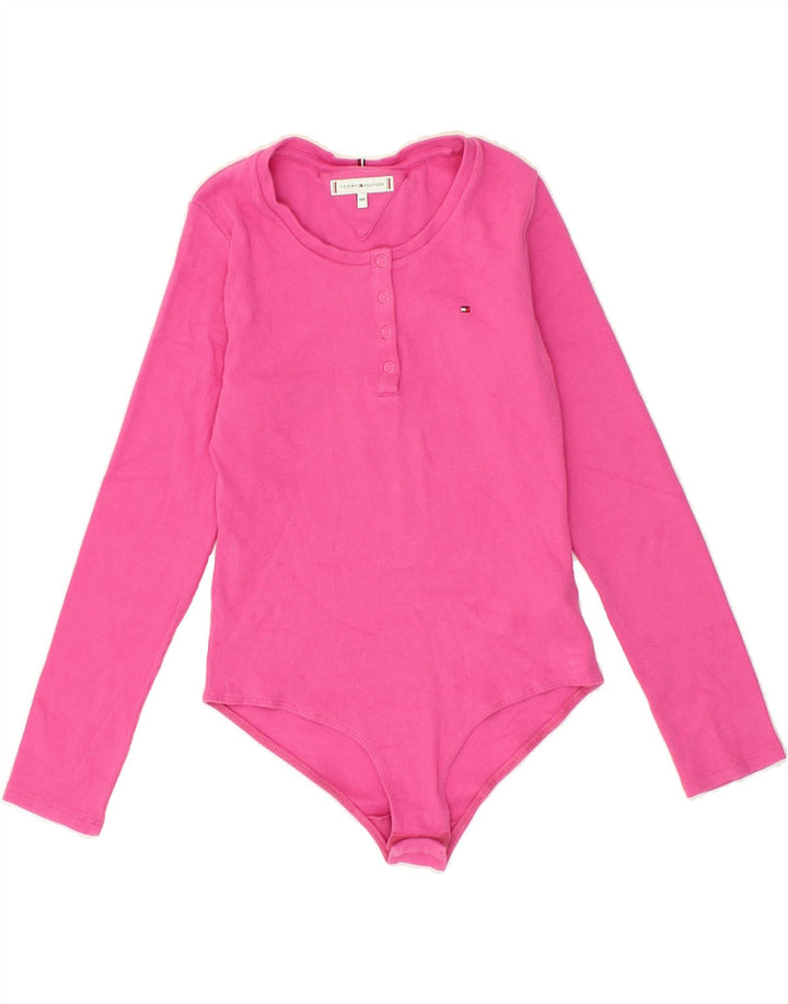 TOMMY HILFIGER Girls Bodysuit 13-14 Years Pink Cotton Vintage Tommy Hilfiger and Second-Hand Tommy Hilfiger from Messina Hembry 
