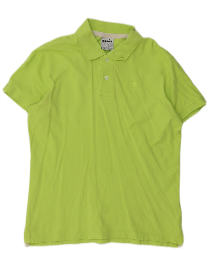 Camisa polo masculina Diadora algodão verde médio