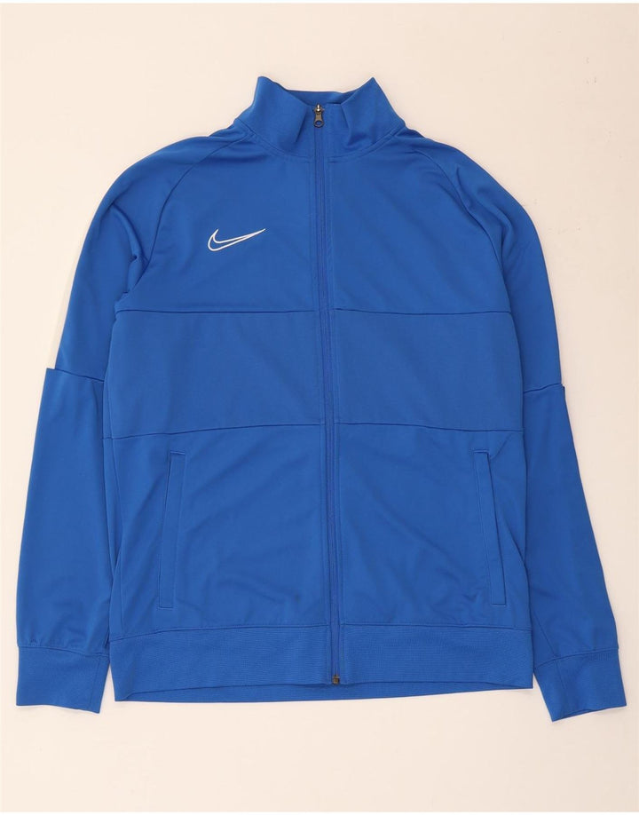 Jaqueta Nike Mens Dri Fit Tracksuit Top Grande Azul Colorblock Poliéster