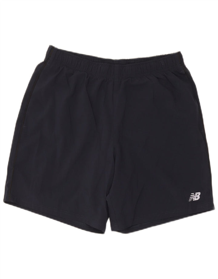Shorts esportivos masculinos New Balance médio azul marinho