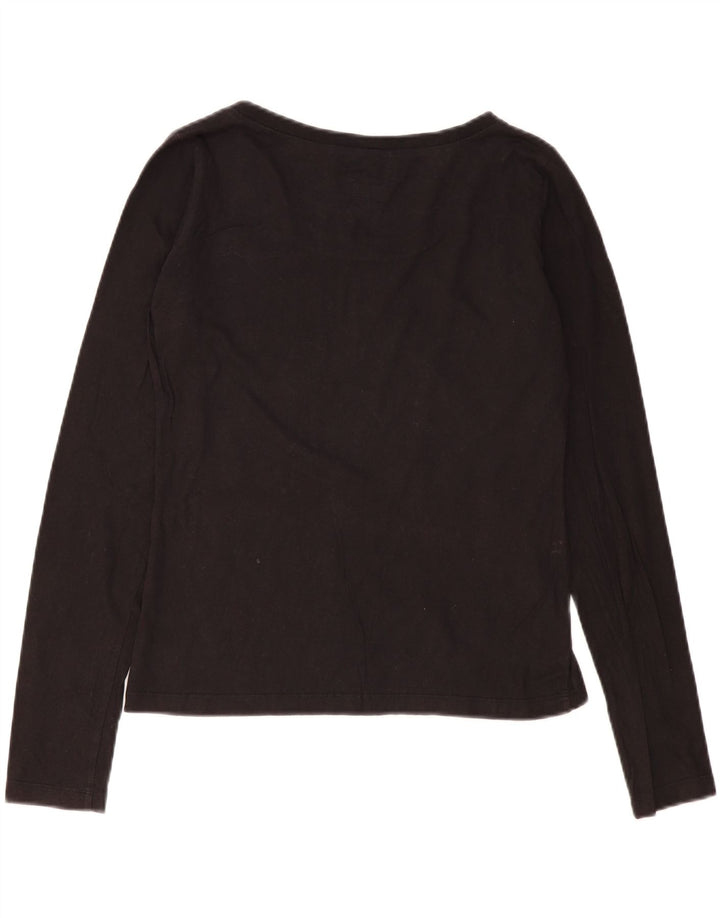 Top gráfico feminino Armani Jeans manga comprida Reino Unido 16 grande preto