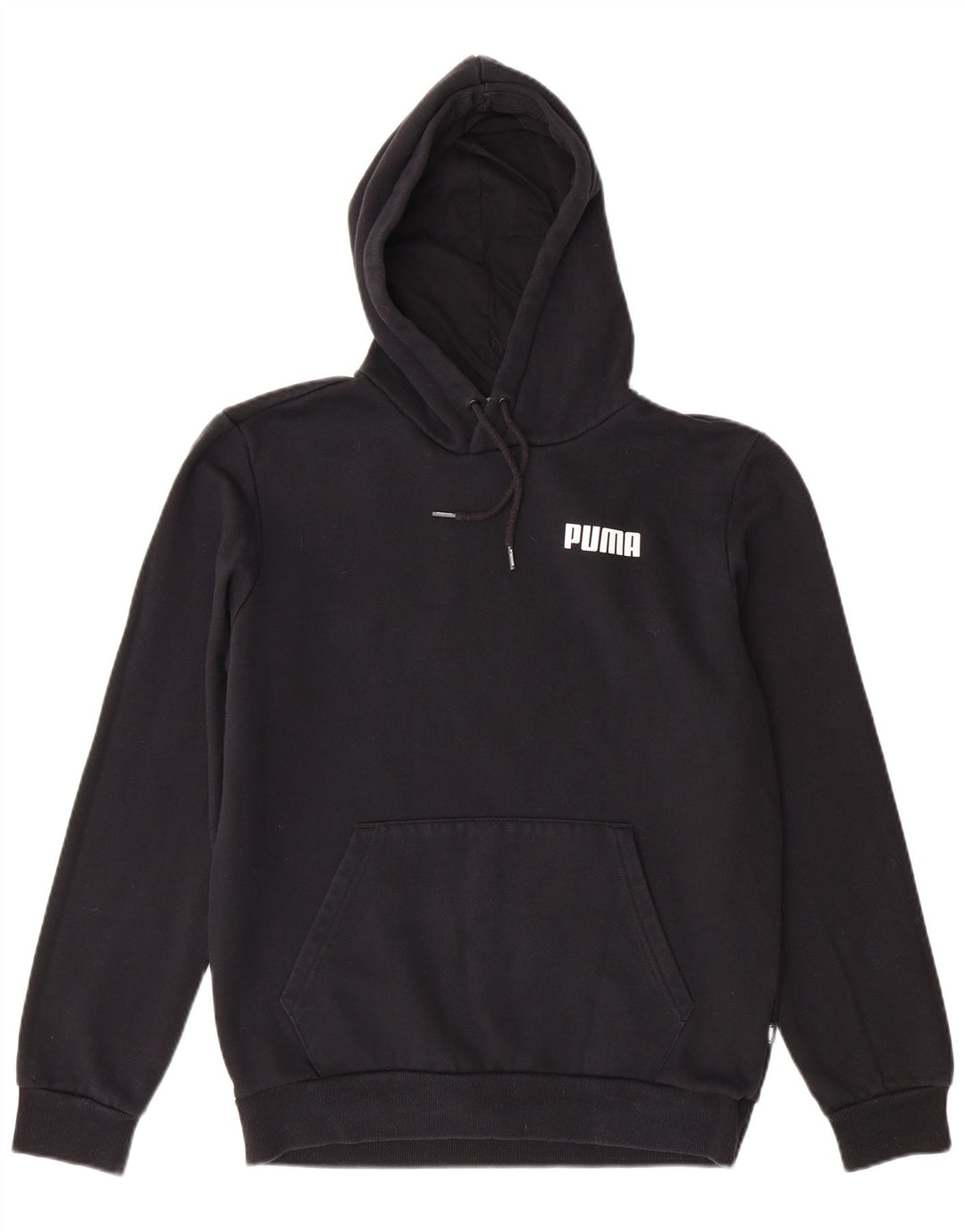 PUMA Mens Hoodie Jumper Pequeno Algodão Preto