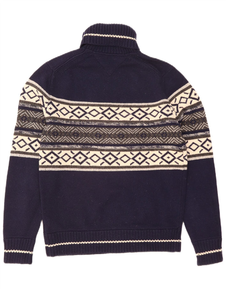 Suéter masculino Tommy Hilfiger com gola redonda, médio azul marinho Fair Isle