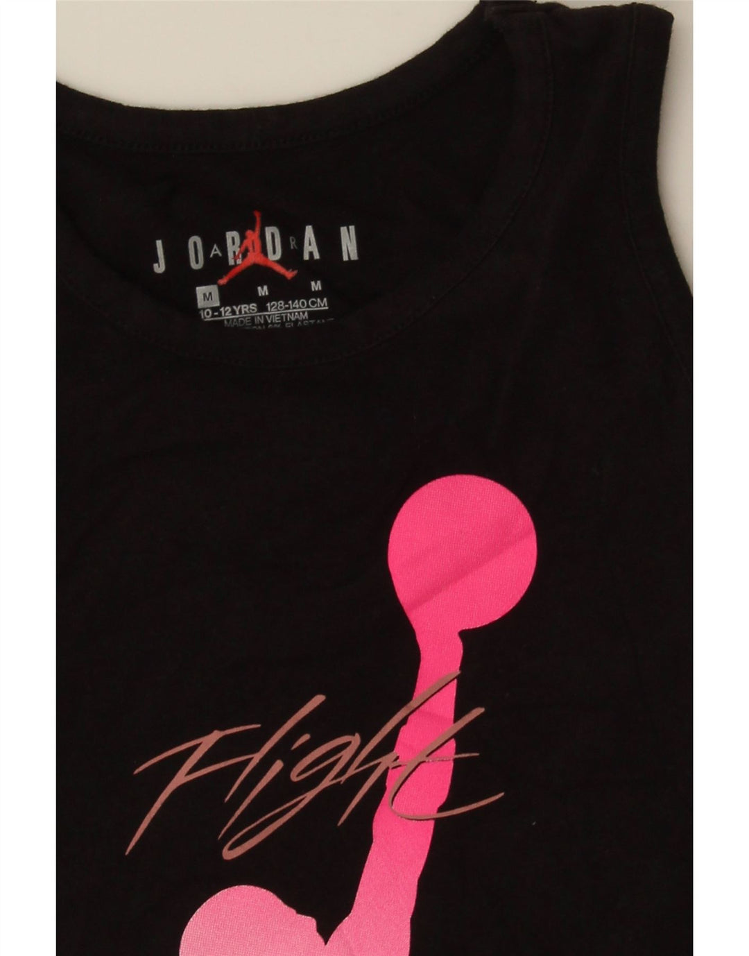 NIKE Girls Crop Graphic Colete Top 10-11 Anos Médio Preto