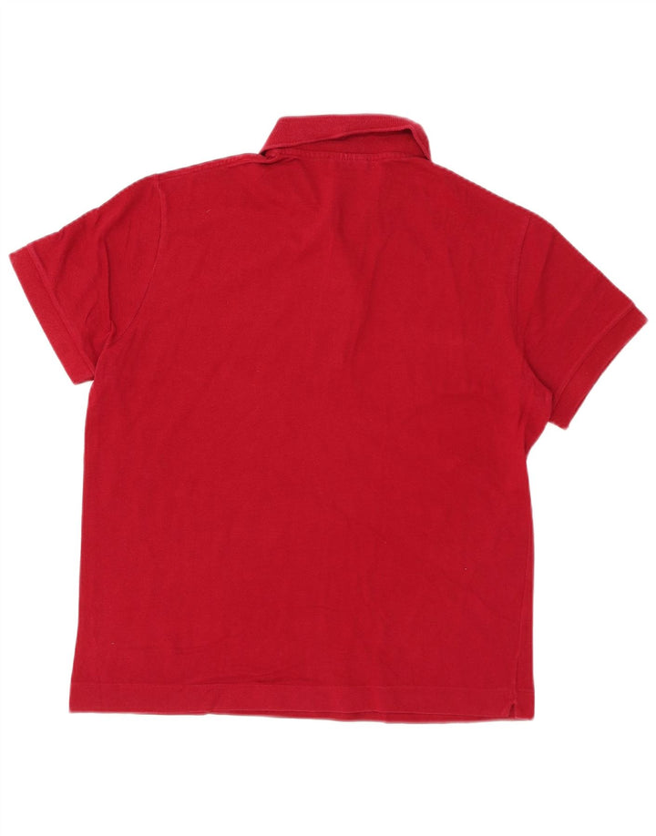 Camisa polo masculina LACOSTE tamanho 3 pequeno algodão vermelho