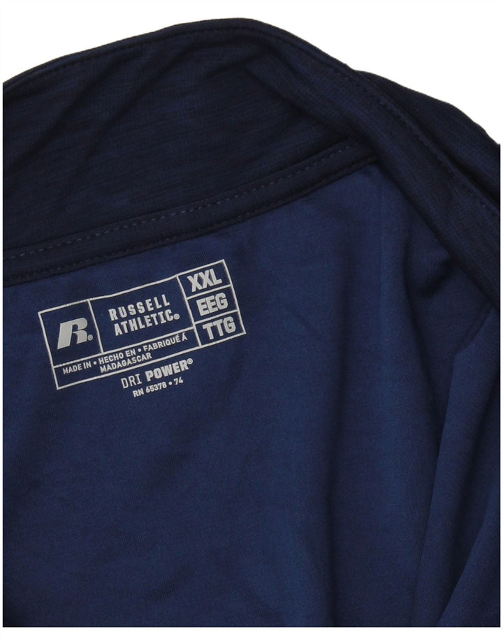 RUSSELL ATLÉTICO Masculino Dri-Power Pulôver Treino Top 2XL Azul Marinho