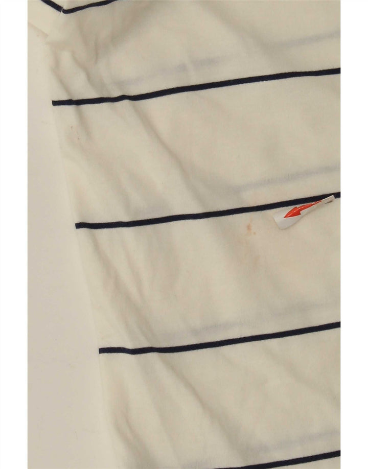 Camisa polo masculina Nike Regular Fit 2XL de algodão listrado branco