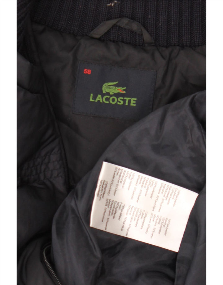Colete acolchoado masculino Lacoste IT 58 3XL azul marinho poliéster