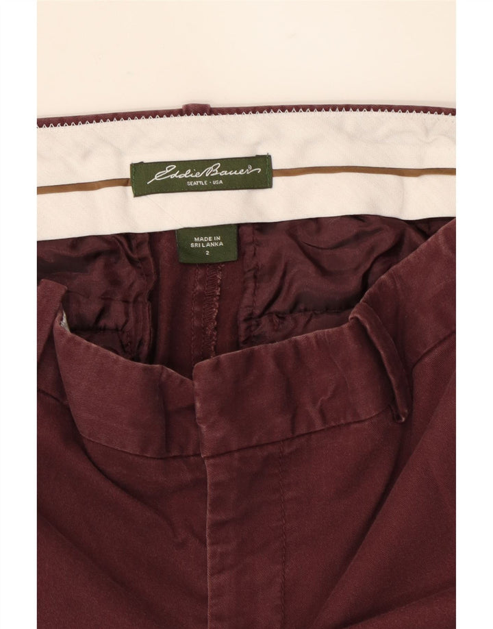 EDDIE BAUER Womens Chino Shorts US 2 XS W28  Maroon Cotton Vintage Eddie Bauer and Second-Hand Eddie Bauer from Messina Hembry 