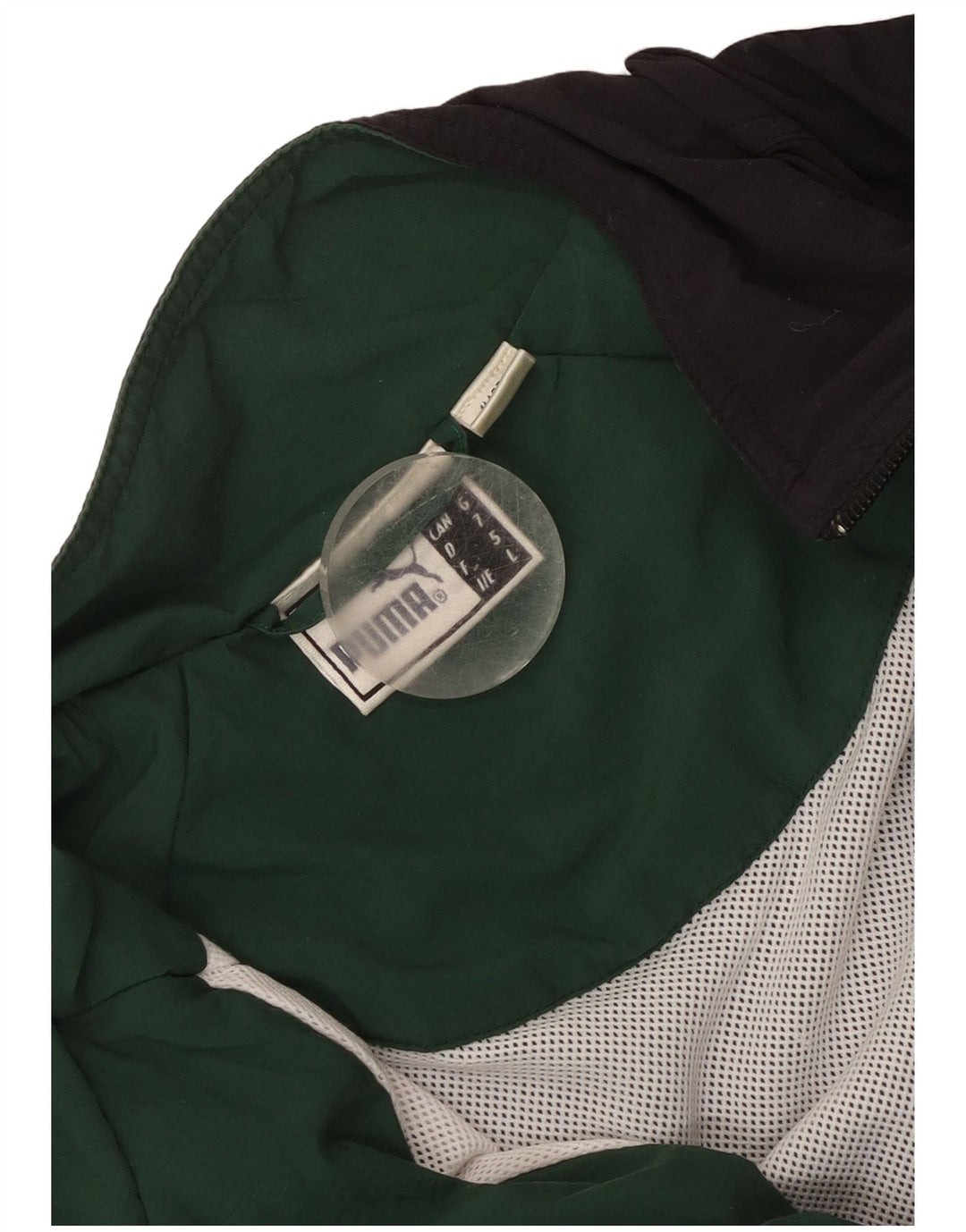 Puma Mens Treino Top Jaqueta Grande Poliéster Colorblock Preto