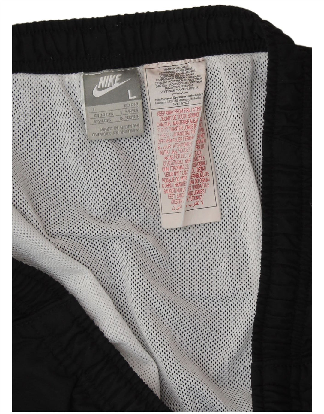 Shorts esportivos masculinos NIKE poliéster preto grande