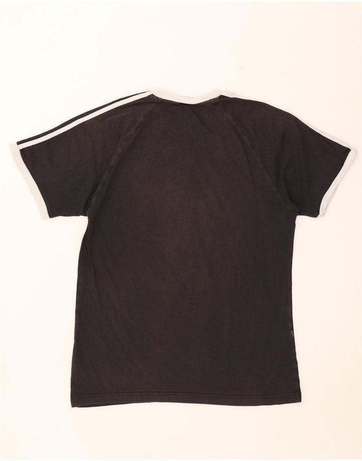 Adidas Mens Camiseta Top Grande Algodão Preto