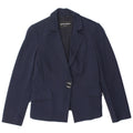 Jaqueta blazer feminina Emporio Armani com 1 botão Reino Unido 10 pequena azul marinho