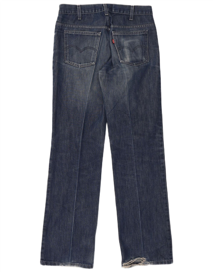 Calça jeans reta masculina Levi's desgastada W33 L34 azul algodão