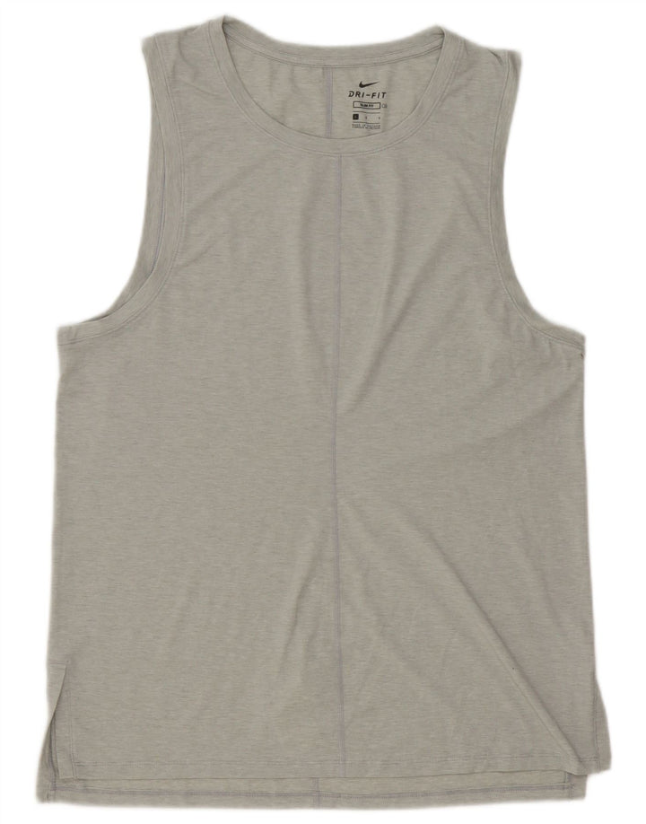 Colete Nike Masculino Dri Fit Slim Top Grande Cinza Poliéster