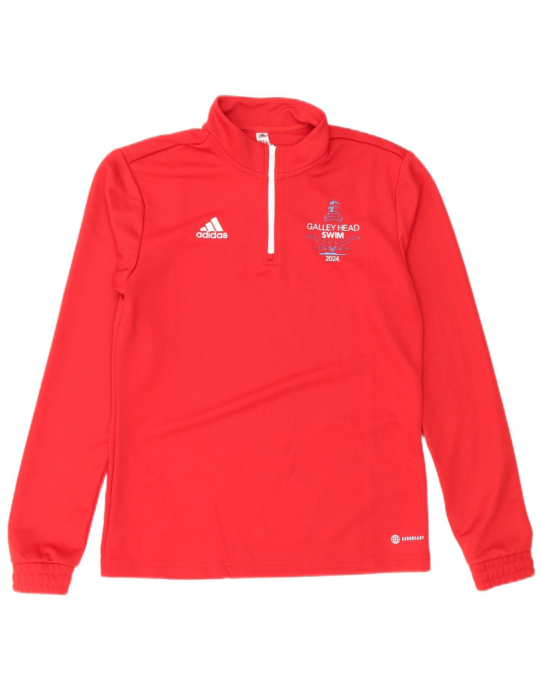 ADIDAS Womens Aeroready Graphic Pullover Treino Top Reino Unido 12/14 Médio Vermelho