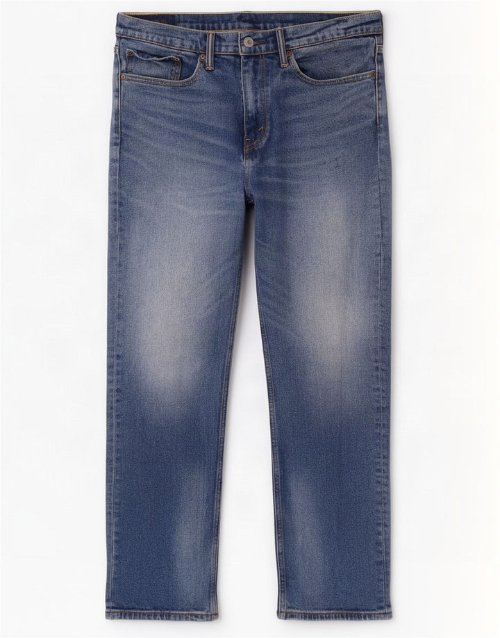 Jeans retos masculinos Levi's W34 L32 algodão azul