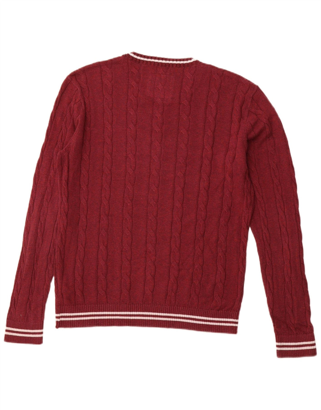 Suéter masculino HOLLISTER com gola redonda, algodão marrom médio