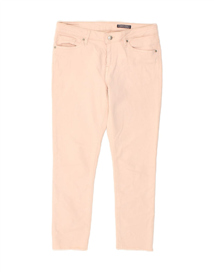 TOMMY HILFIGER Womens Slim Casual Trousers W28 L24 Pink Cotton Vintage Tommy Hilfiger and Second-Hand Tommy Hilfiger from Messina Hembry 
