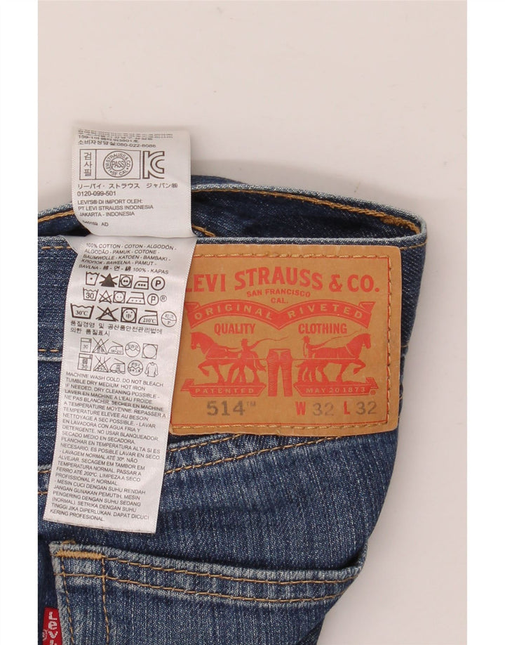 Shorts jeans masculino 514 Levi's W32 azul médio algodão