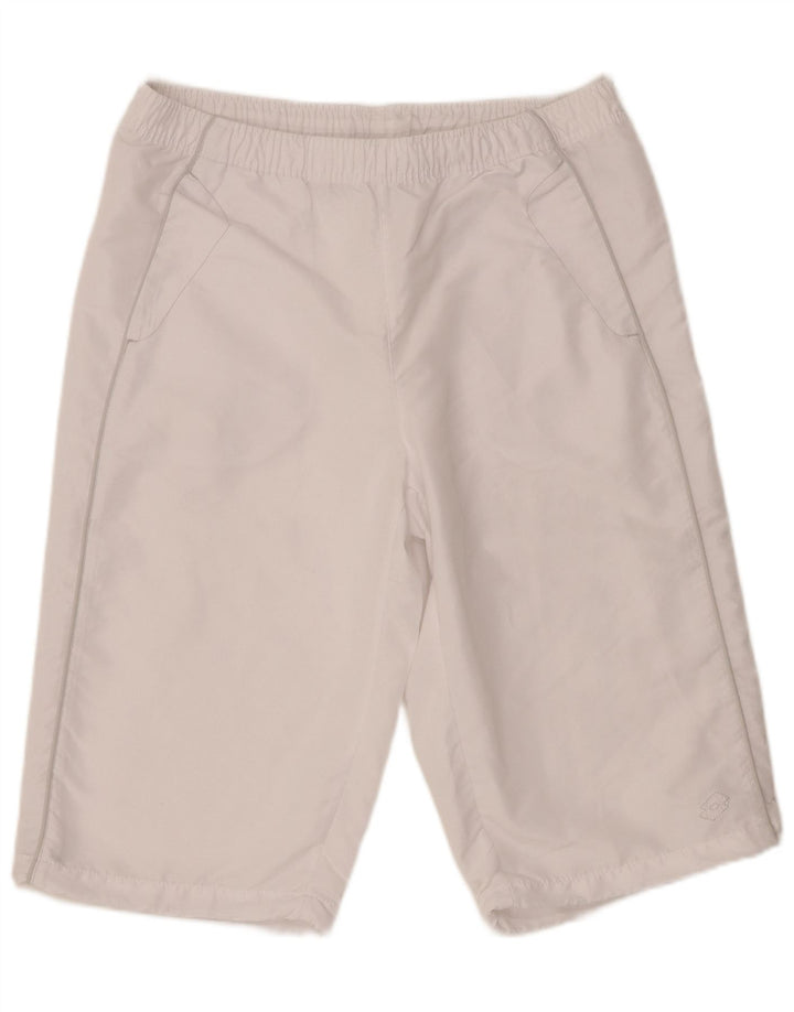 Shorts esportivos masculinos Lotto grandes brancos