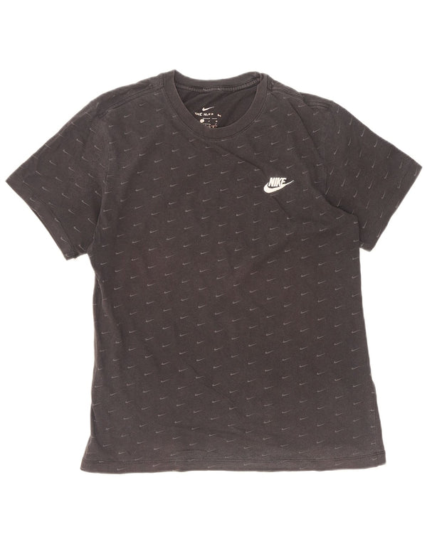 Camiseta Nike masculina gráfica top pequeno algodão preto