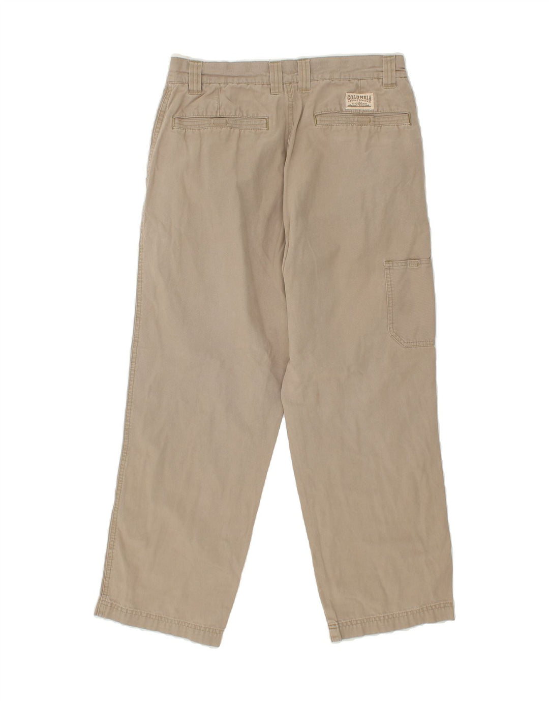 COLUMBIA Mens Straight Chino Trousers W32 L27 Beige Cotton Vintage Columbia and Second-Hand Columbia from Messina Hembry 