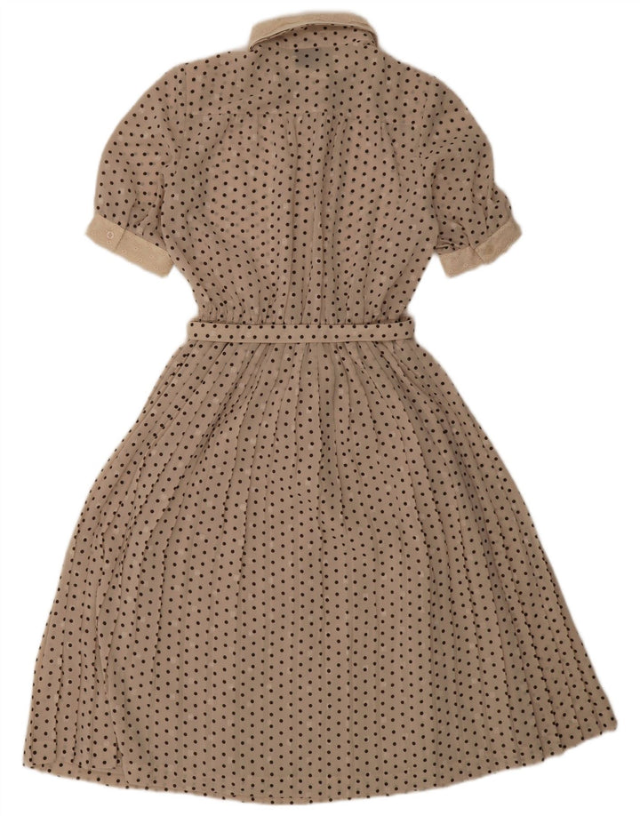 Vestido feminino evasê Your Sixth Sense IT 44 poliéster bege médio manchado