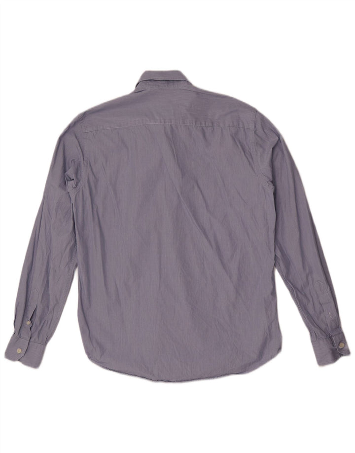 Camisa masculina Harmont & Blaine com ajuste estreito listrado azul médio