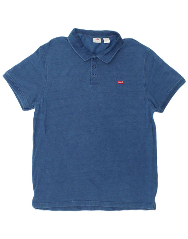 Camisa polo masculina Levi's Standard Fit XL azul algodão