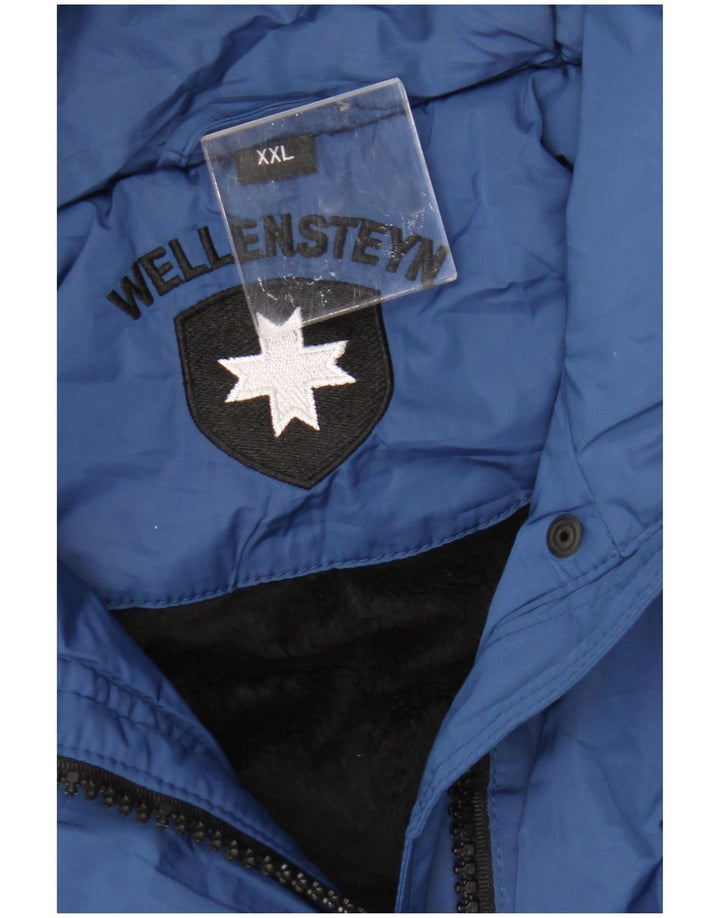 Jaqueta feminina acolchoada com capuz Wellensteyn UK 20 2XL azul poliamida