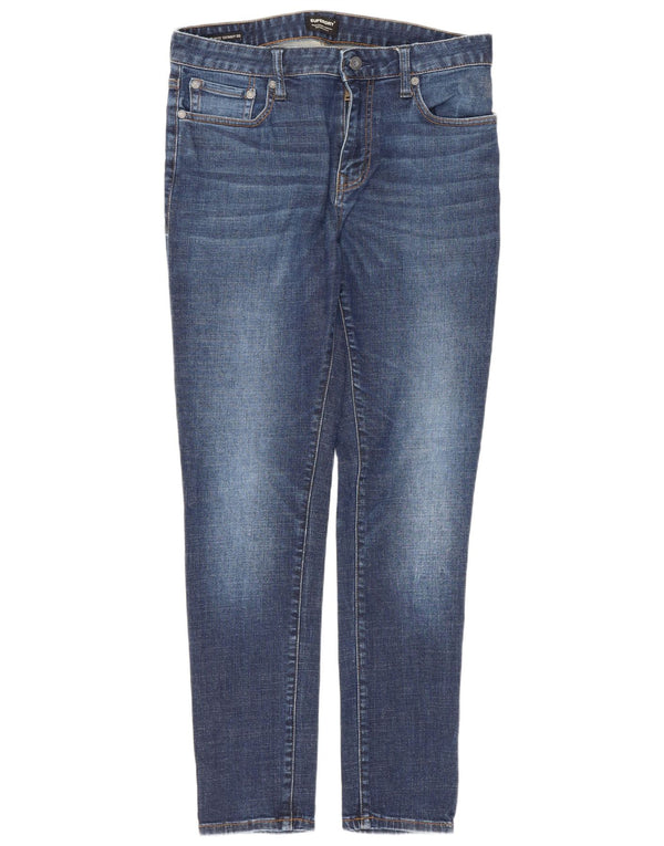 Superdry Mens Travis Skinny Jeans W32 L32 Azul Algodão