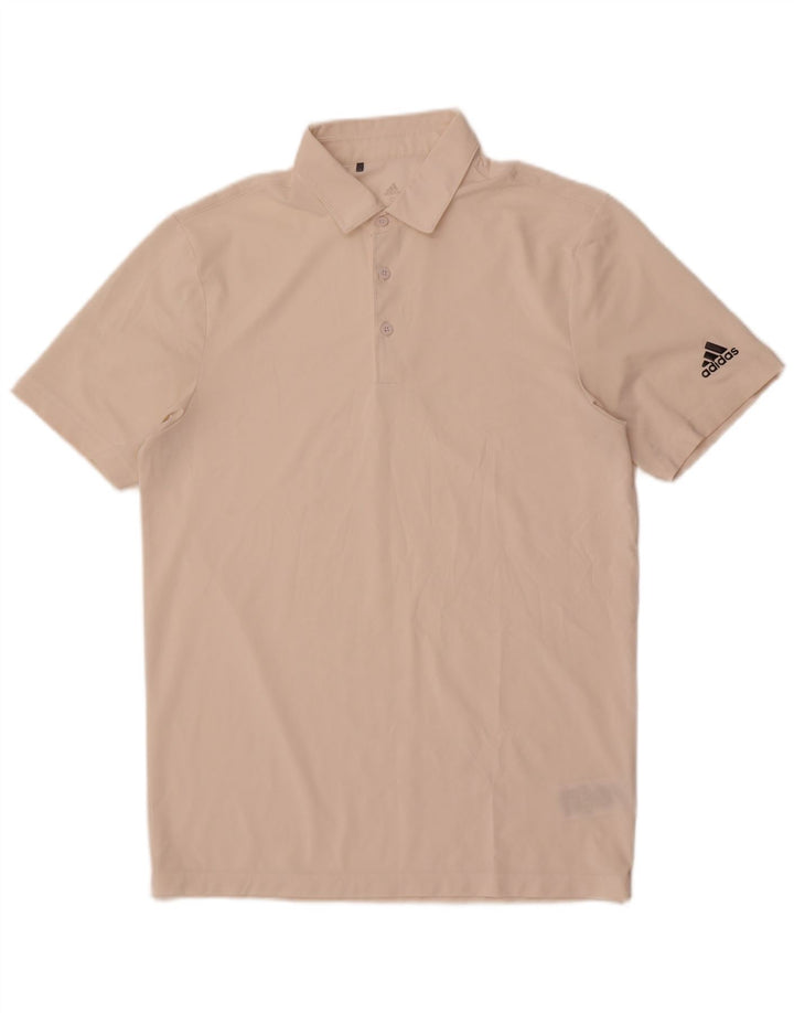 Adidas Mens Primegreen Polo Shirt Pequeno Poliéster Branco