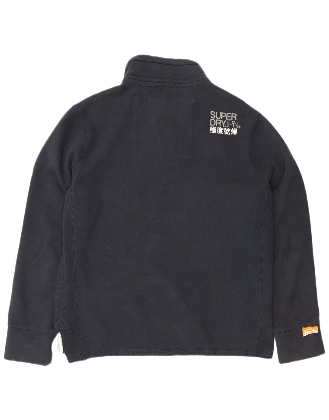 Superdry moletom masculino com gola com botão gráfico jumper XL azul marinho algodão