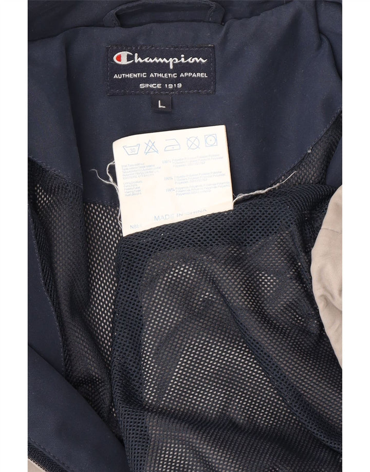 CHAMPION Jaqueta masculina de agasalho grande poliéster cinza