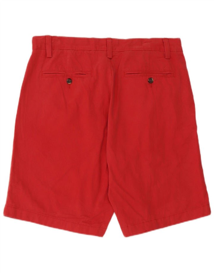 Nautica Mens Chino Shorts W32 Médio Algodão Vermelho