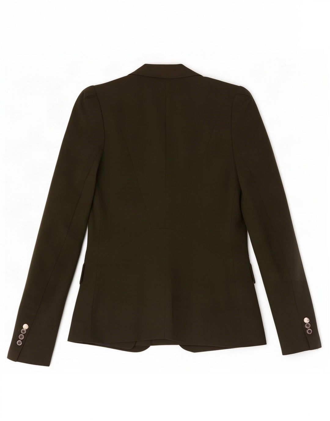Jaqueta blazer feminina Zara com 1 botão Reino Unido 6 XS cáqui poliéster
