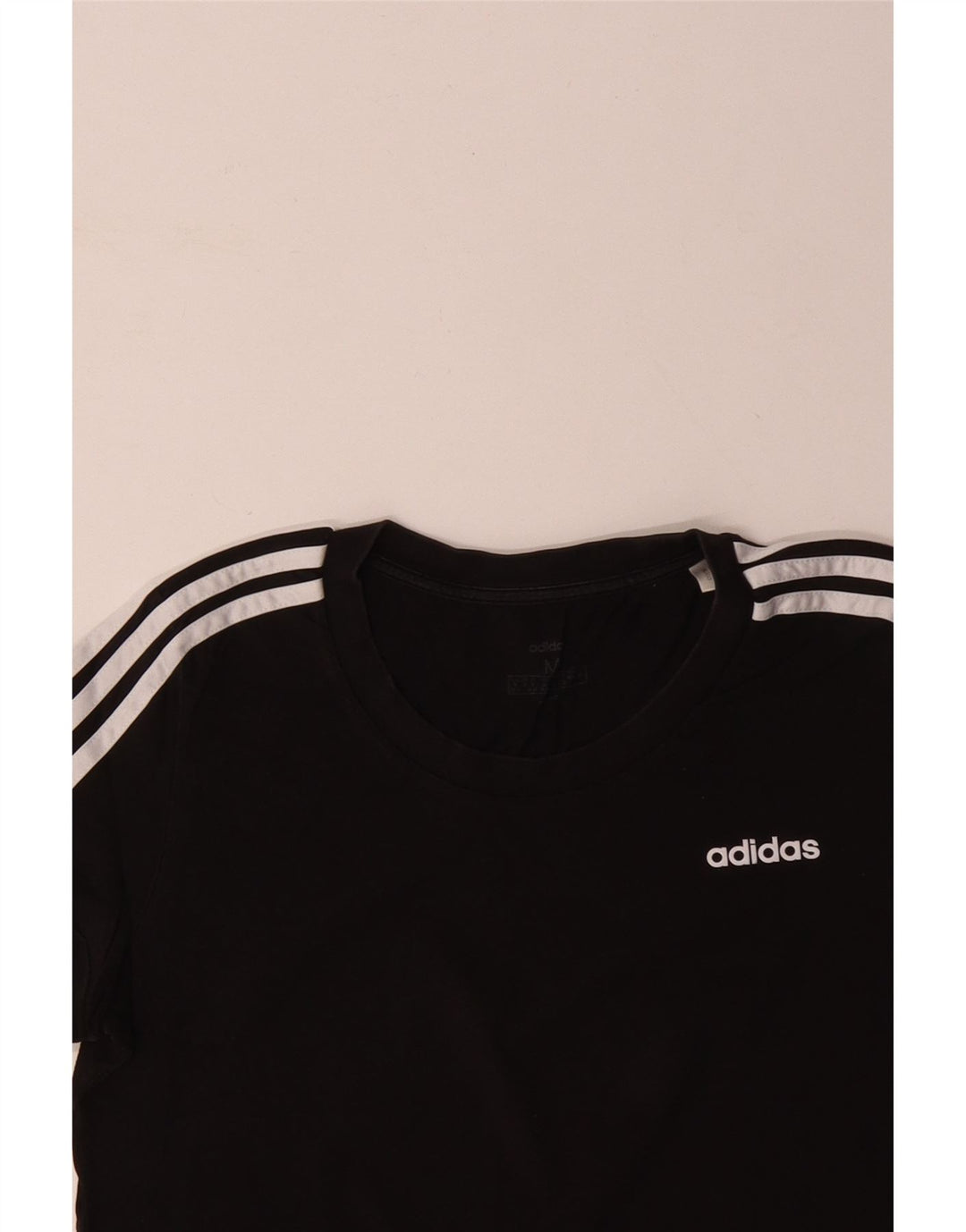 Camiseta feminina ADIDAS UK 12/14 médio algodão preto