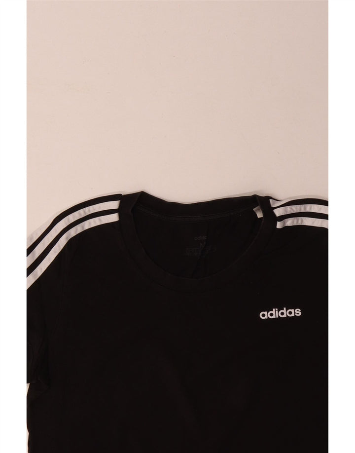 Camiseta feminina ADIDAS UK 12/14 médio algodão preto