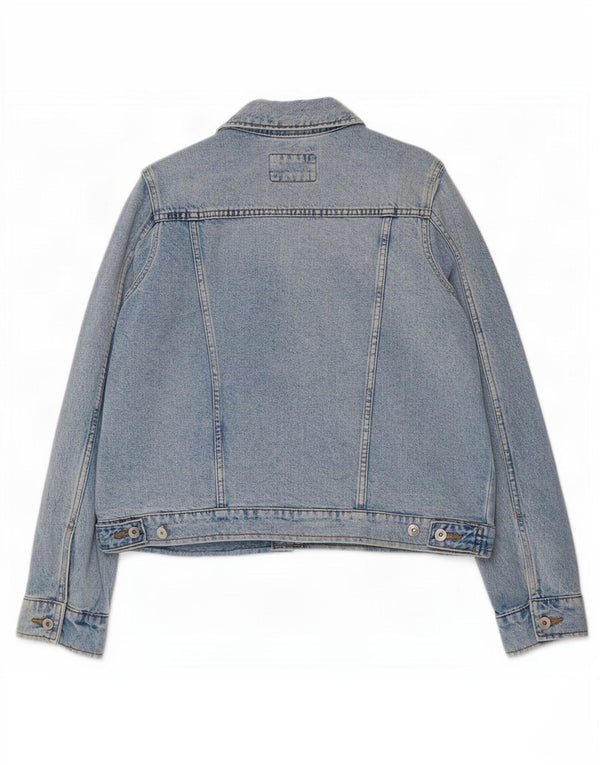 Jaqueta jeans feminina Marks & Spencer Reino Unido 14 algodão azul médio