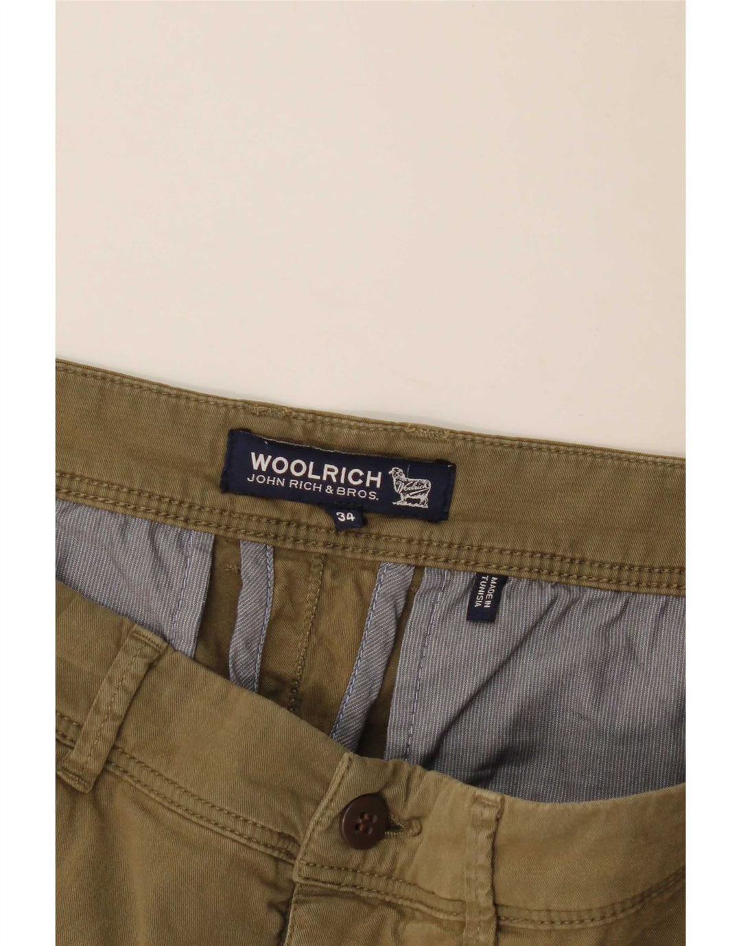 Shorts Chino Masculino Woolrich W34 Grande Caqui