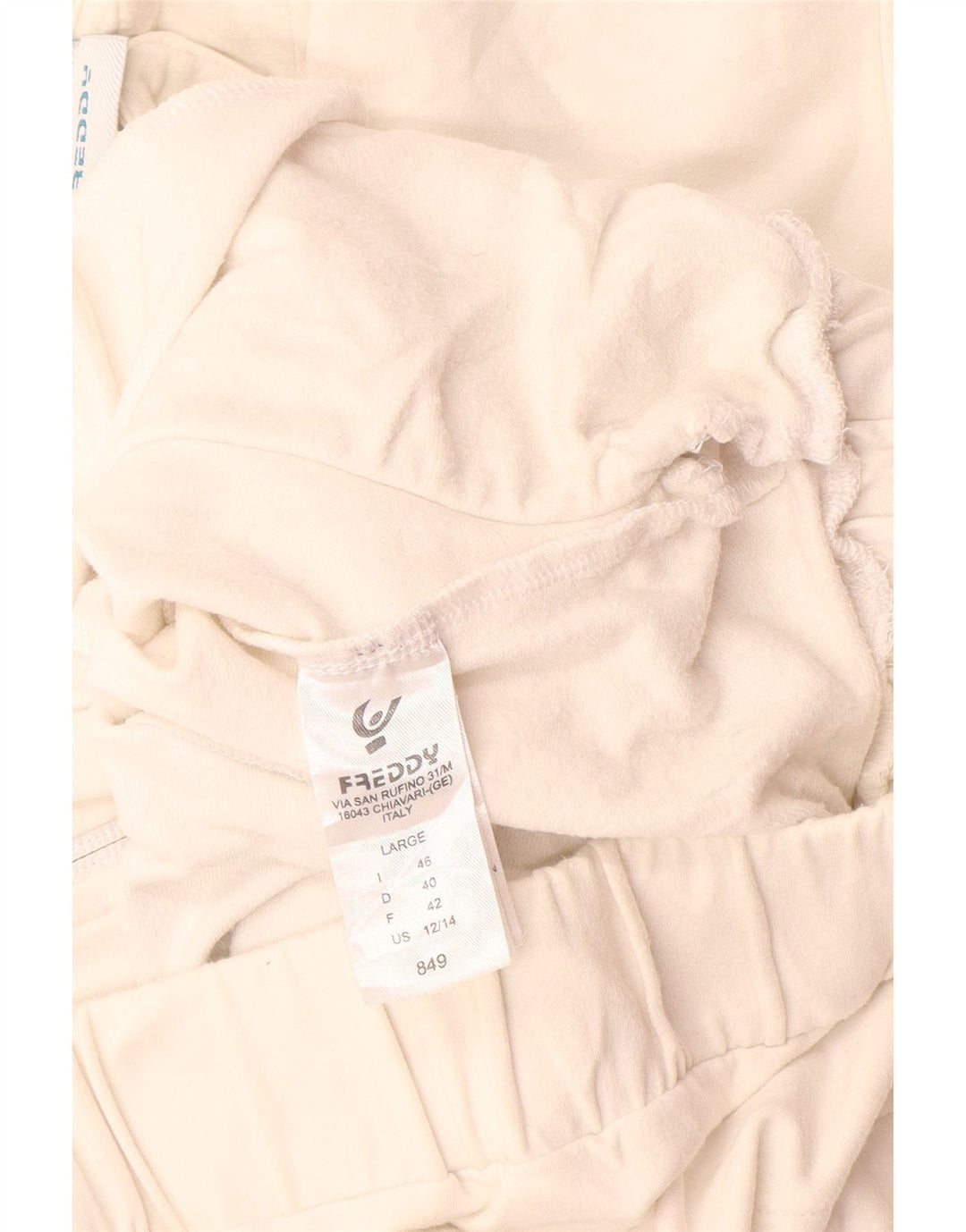Jaqueta feminina de treino Freddy IT 46 grande algodão colorblock branco