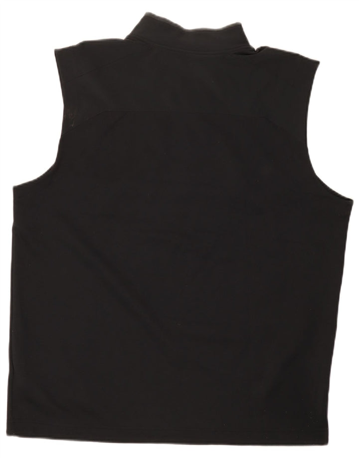 Colete Nike Masculino Dri Fit Zip Neck Top Grande Poliéster Preto