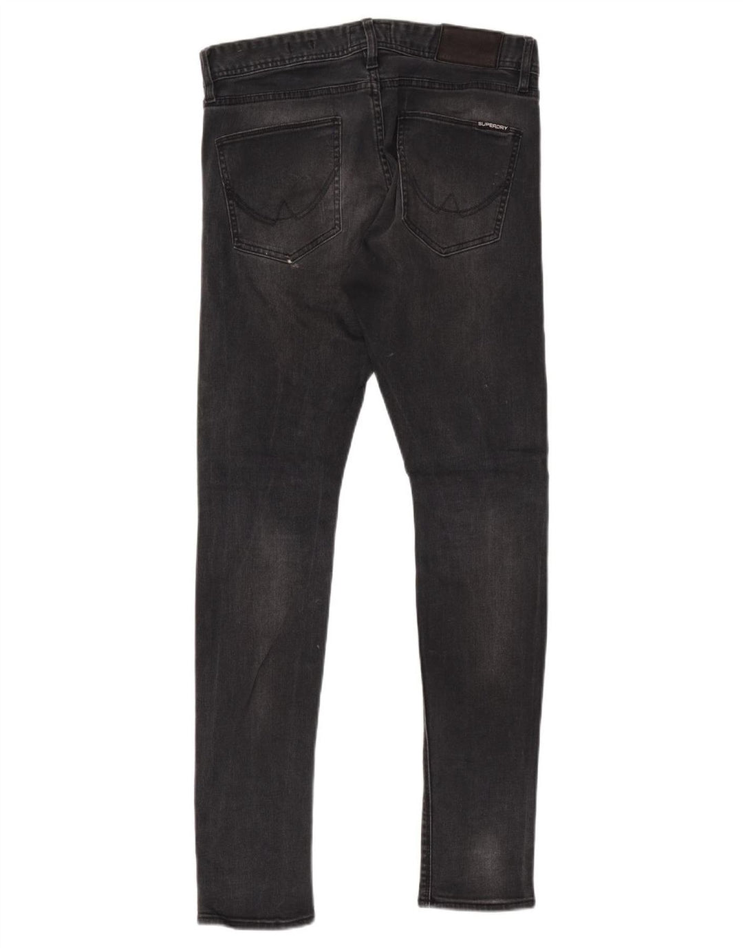Calça jeans skinny feminina Superdry W30 L32 algodão preto