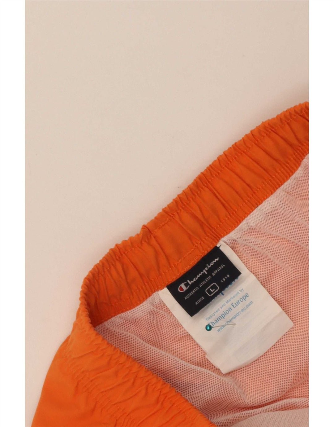 Shorts de natação masculino Champion Graphic grande laranja colorblock poliéster