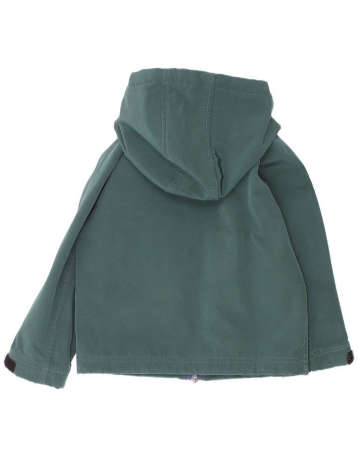 Jaqueta corta-vento com capuz K-Way Boys 4-5 anos poliéster verde