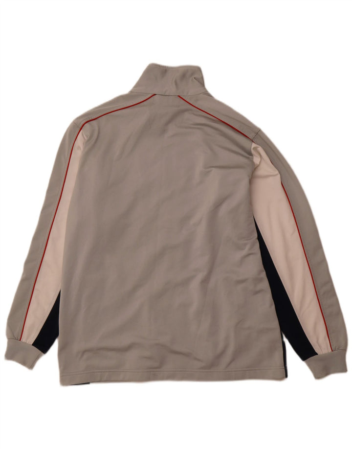 KAPPA Mens Treino Top Jaqueta Grande Poliéster Colourblock Cinza