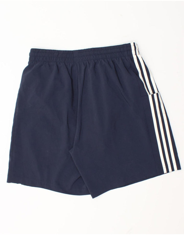 Shorts esportivos masculinos Adidas médio azul marinho poliéster
